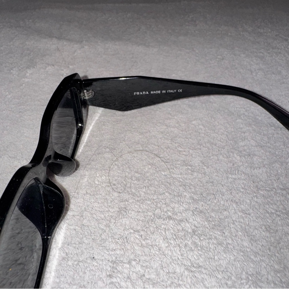 Prada Black Wide Rectangular Sunglasses - image 2